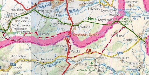 Auf dieser Karte nochmal Alte und neue Route im Vergleich. Man sieht deutlich wie unbequem müssten wir fahren, um die "ofizielle" Grenzübergang zu passieren . Auf dieser Karte nochmal Alte und neue Route im Vergleich. Man sieht deutlich wie unbequem müssten wir fahren, um die "ofizielle" Grenzübergang zu passieren .